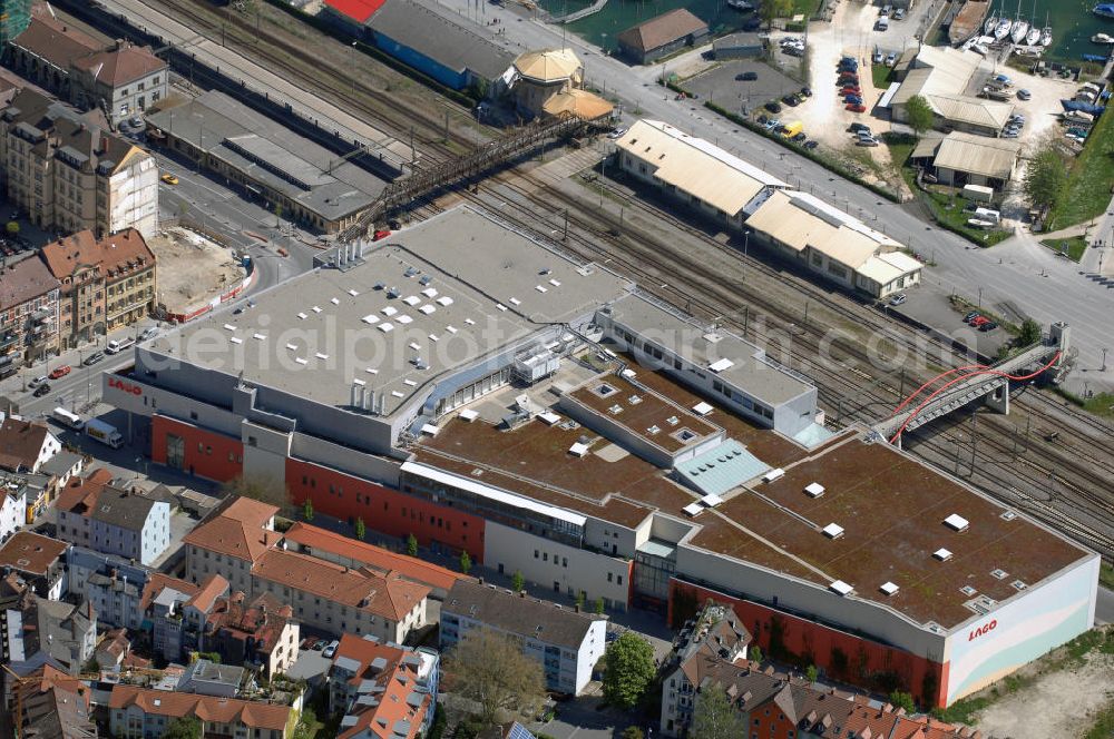Aerial image KONSTANZ - Blick auf das LAGO Einkaufscenter in Konstanz. Center-Management; DGAG Center Management GmbH, LAGO Shopping-Center Konstanz, Bodanstraße 1, 78462 Konstanz Tel. +49 (0)7531/691 336 -0, Pirelli DGAG Deutsche Grundvermögen GmbH (HH)