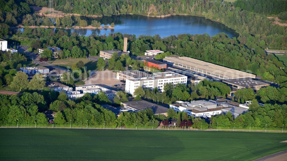 Brühl from above - State Office for Education, Training and Personnel Matters of the Police of North Rhine-Westphalia in Bruehl in the state North Rhine-Westphalia, Germany