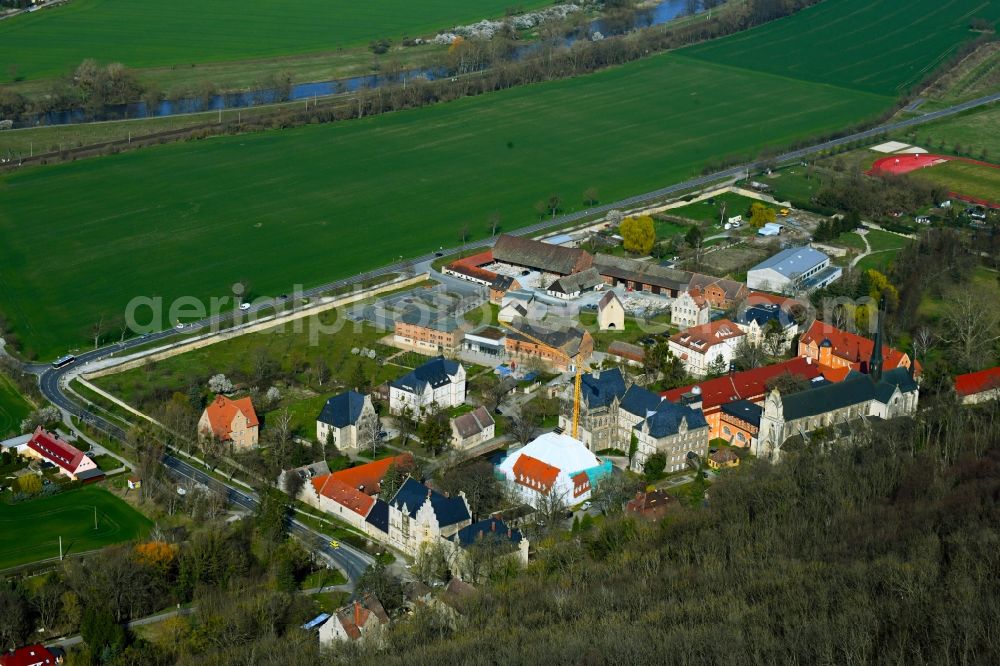 Aerial photograph Schulpforte - School building and grounds of the State School Pforta, boarding school in Schulpforte in the state Saxony-Anhalt, Germany