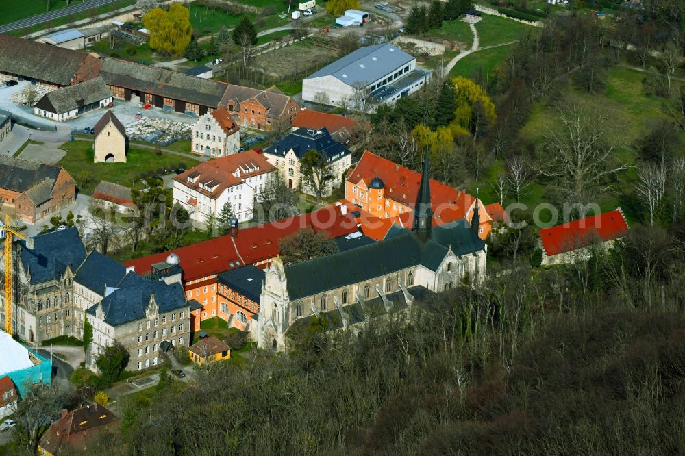 Schulpforte from the bird's eye view: School building and grounds of the State School Pforta, boarding school in Schulpforte in the state Saxony-Anhalt, Germany