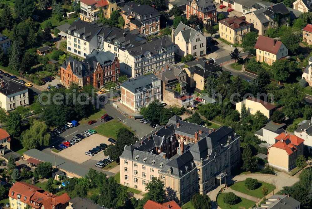 Aerial photograph Rudolstadt - The District Office of Rudolstadt in Thuringia is located in the historic office building on the Schwarzburger Chaussee