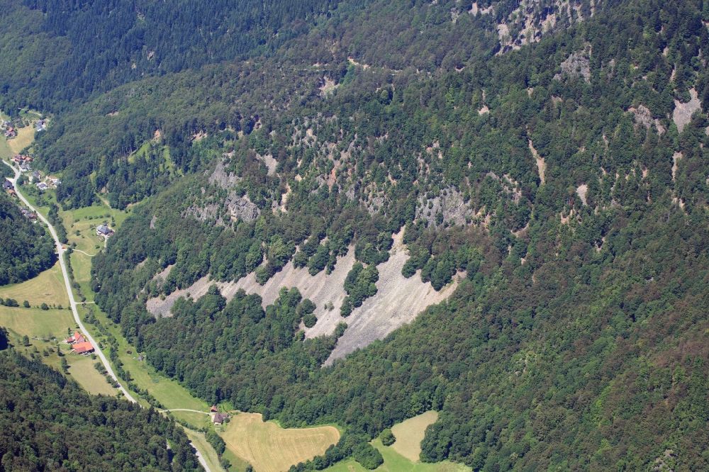 Aerial photograph Oberried - Landscape in the Black Forest with Zastlertal in Oberried in the state Baden-Wuerttemberg