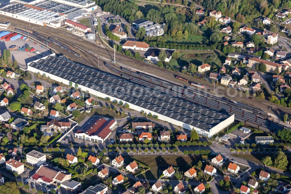 Aerial image Vittel - Buildings and production halls on the food manufacturer's premises Nestle Waters Supply Est in Vittel in Grand Est, France