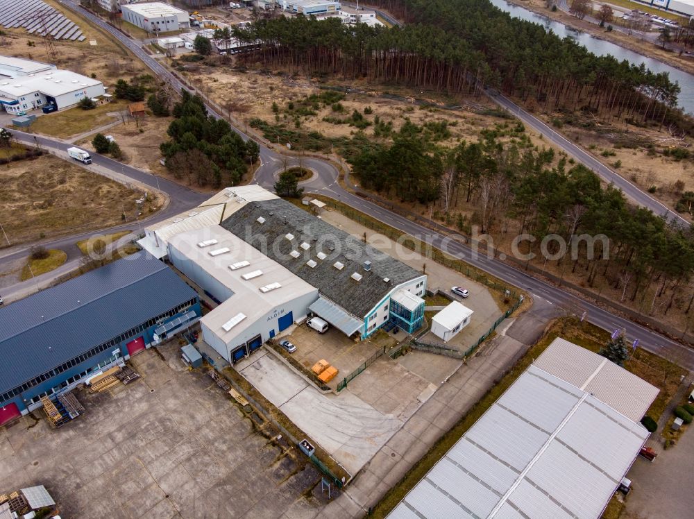 Aerial photograph Schorfheide - Food manufacturer Aldim in Eberswalde in the state Brandenburg, Germany