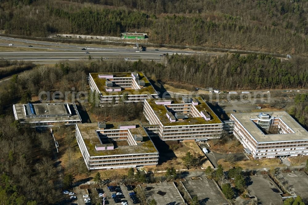 Stuttgart from above - Vacant, unused building Altes IBM Areal - Eiermann-Campus in the district Vaihingen in Stuttgart in the state Baden-Wuerttemberg, Germany