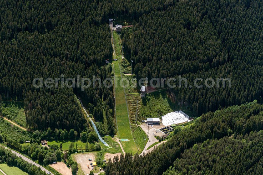 Aerial photograph Titisee-Neustadt - Training and competitive sports center of the ski jump in Titisee-Neustadt in the state Baden-Wuerttemberg, Germany