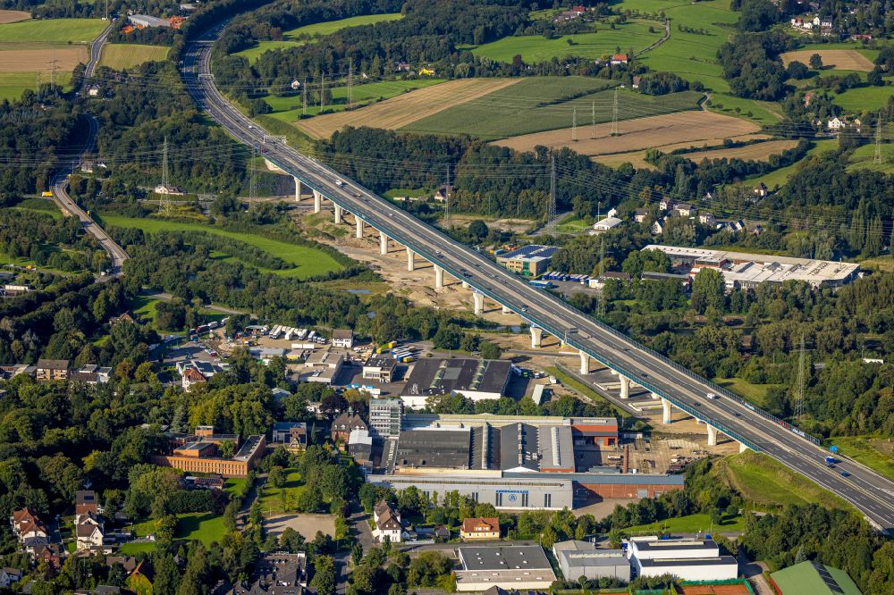 Aerial photograph Hagen - Bridge Lennetalbruecke in Hagen at Ruhrgebiet in the state North Rhine-Westphalia in Germany