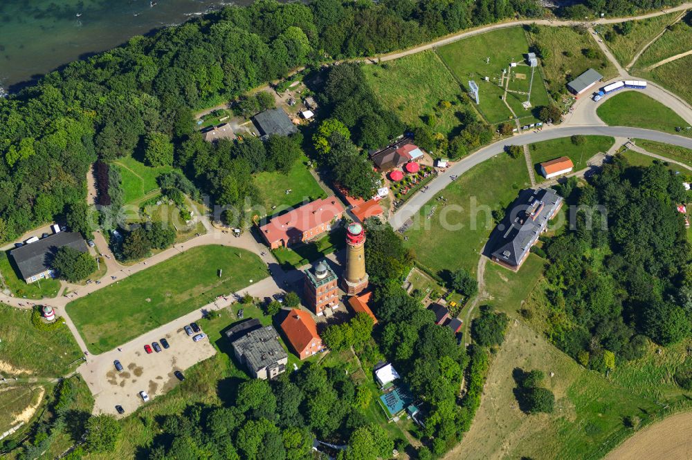 Aerial photograph Putgarten - Neuer Leuchtturm und Schinkelturm am Kap Arkona bei Putgarten auf der Insel Ruegen im Bundesland Mecklenburg-Vorpommern, Deutschland