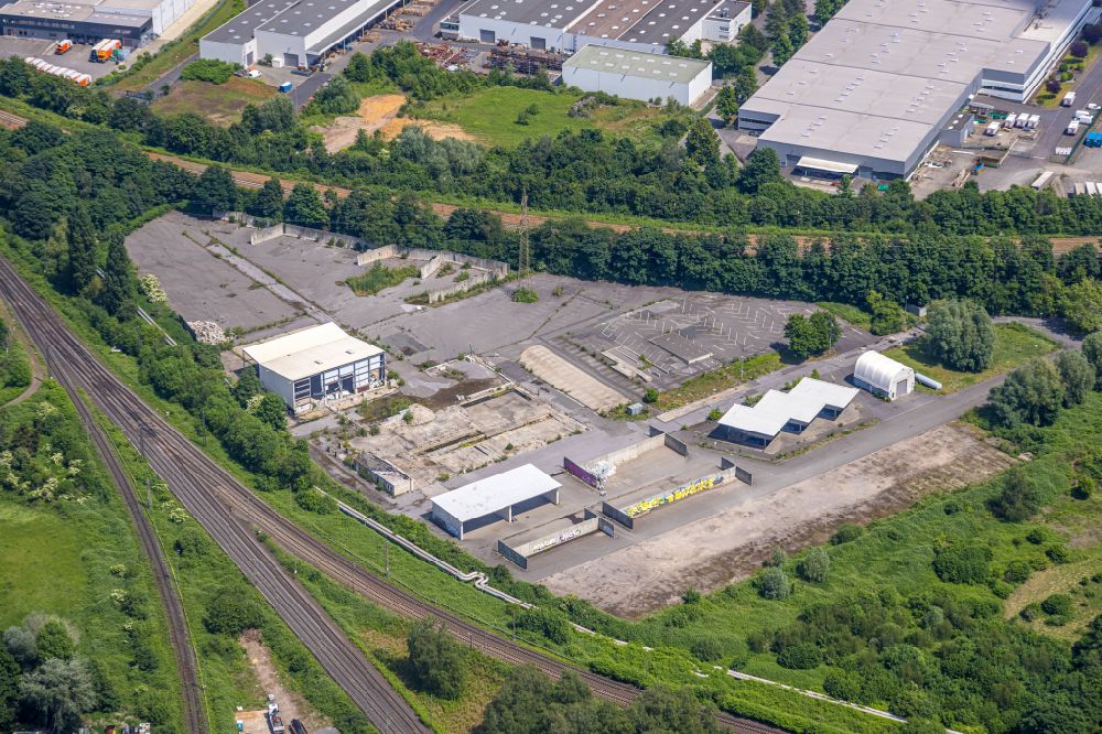Aerial photograph Herne - Logistics yard of the scrap - recycling sorting plant on Rottstrasse in Herne at Ruhrgebiet in the state North Rhine-Westphalia, Germany