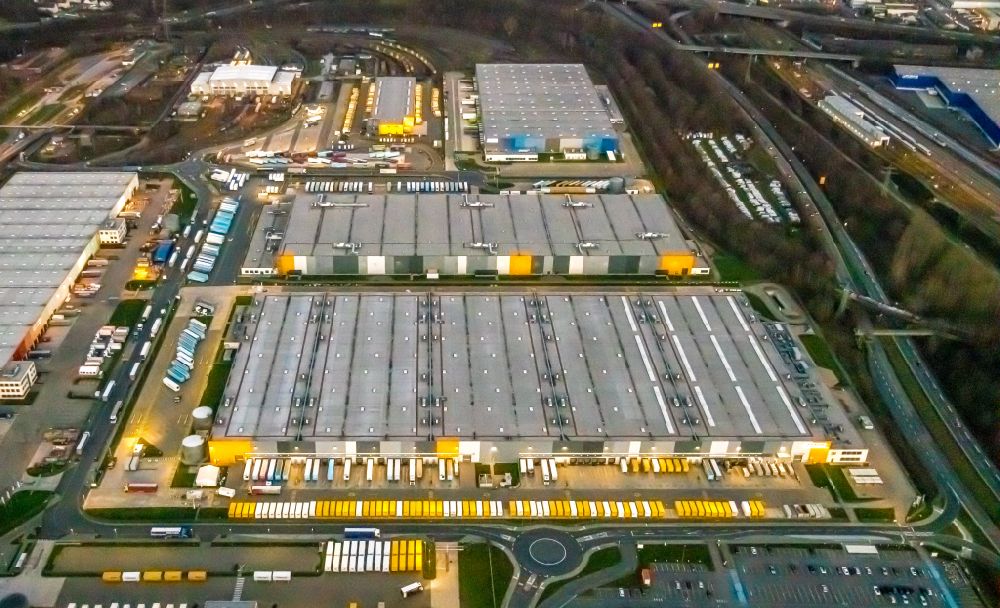 Dortmund from the bird's eye view: Building complex on the site of the logistics center internet dealer Amazon in the district Innenstadt-Nord on street Kaltbandstrasse in Dortmund in the state North Rhine-Westphalia