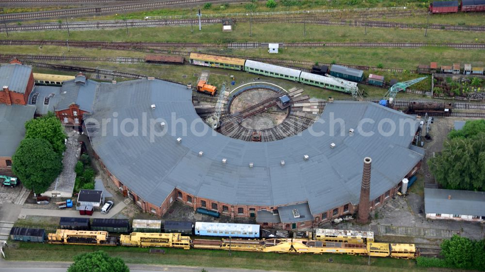 Aerial photograph Staßfurt - Stassfurt locomotive shed in Stassfurt in the state Saxony-Anhalt, Germany