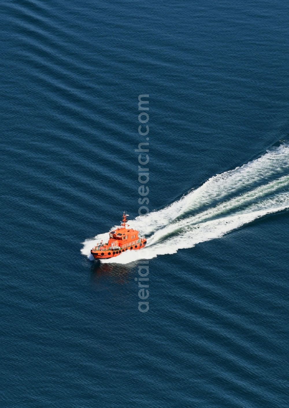 Aerial photograph Travemünde - Ship - specialized vessel in driving on the Baltic Sea in Travemuende in the state Schleswig-Holstein, Germany