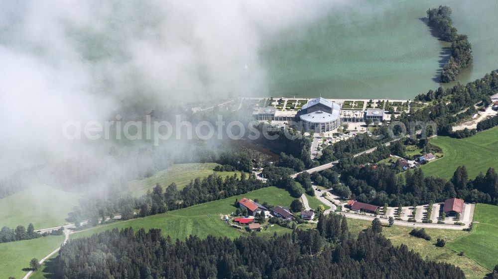 Füssen from the bird's eye view: Opera house in Fuessen in the state Bavaria, Germany
