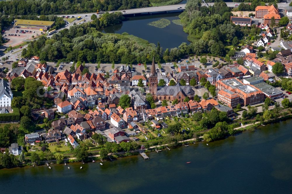 Aerial image Plön - Nikolaikirche in Ploen in the state Schleswig-Holstein