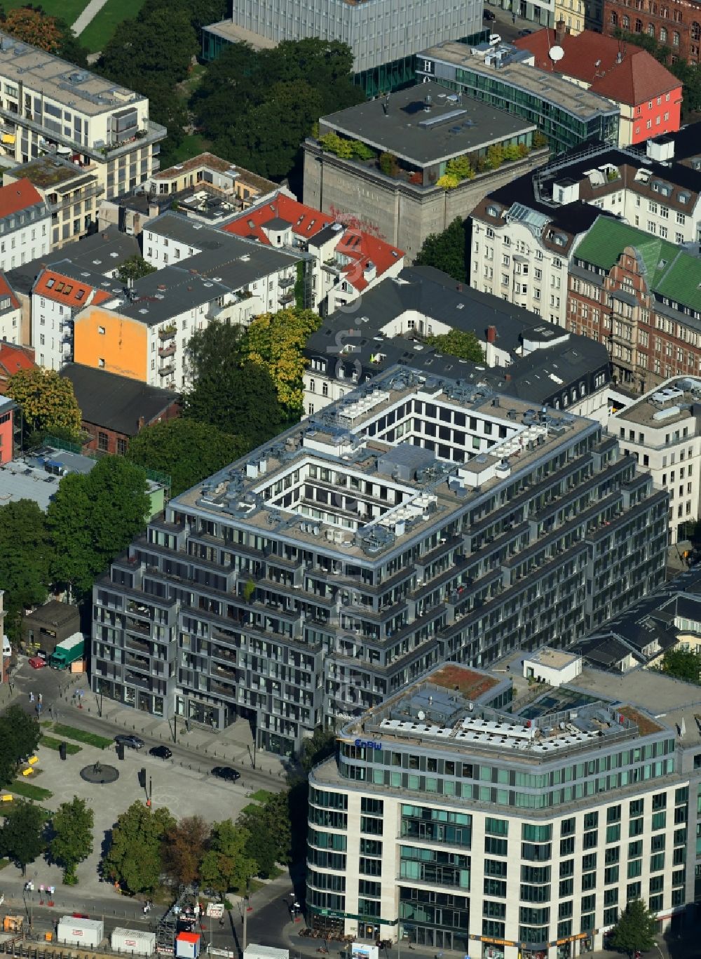 Aerial image Berlin - View of the apartment for the project property yoo berlin in Berlin Mitte