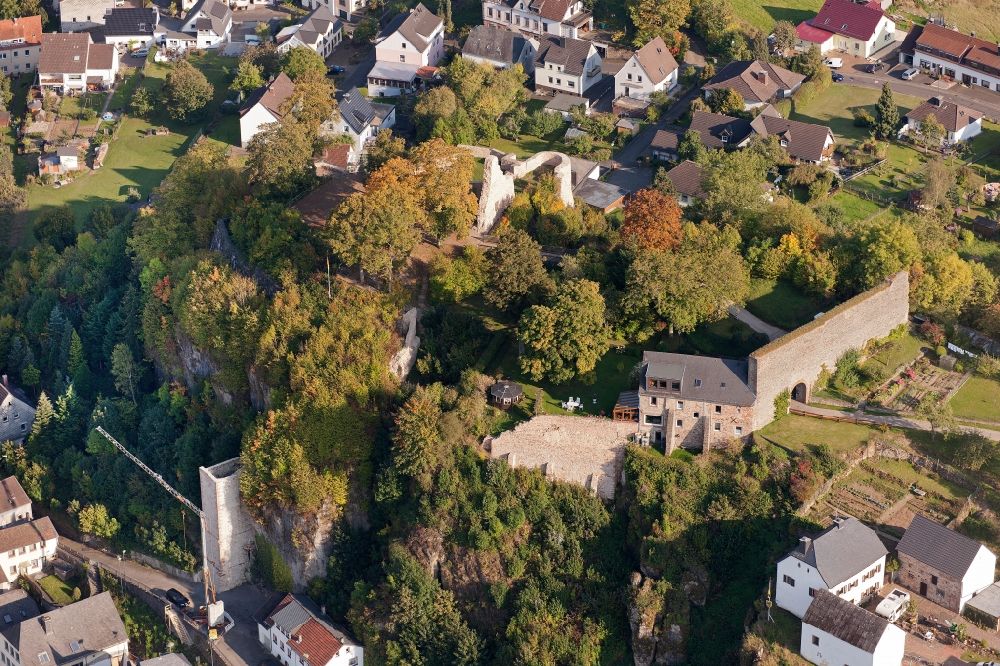 Aerial image Gerolstein - View of the Loewenburg in Gerolstein in the state of Rhineland-Palatinate
