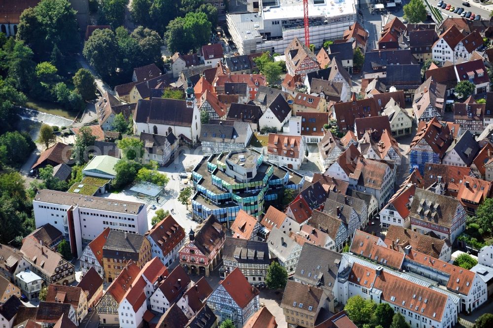 Aerial photograph Waiblingen - View of Marktdreieck Waiblingen in the state Baden-Wuerttemberg