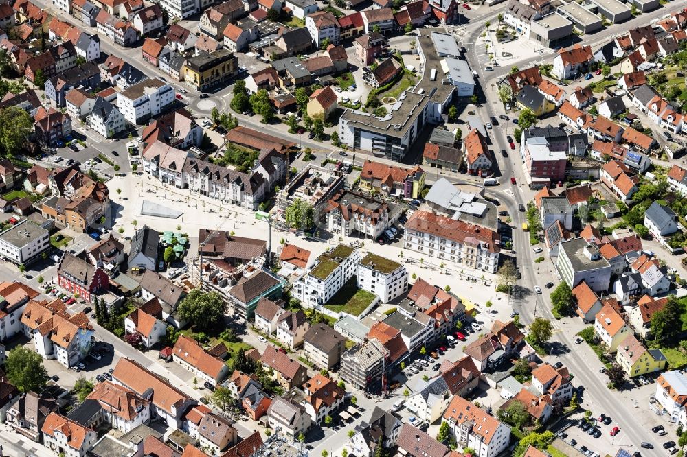 Aerial photograph Albstadt - The market downtown in Albstadt in the state Baden-Wuerttemberg, Germany