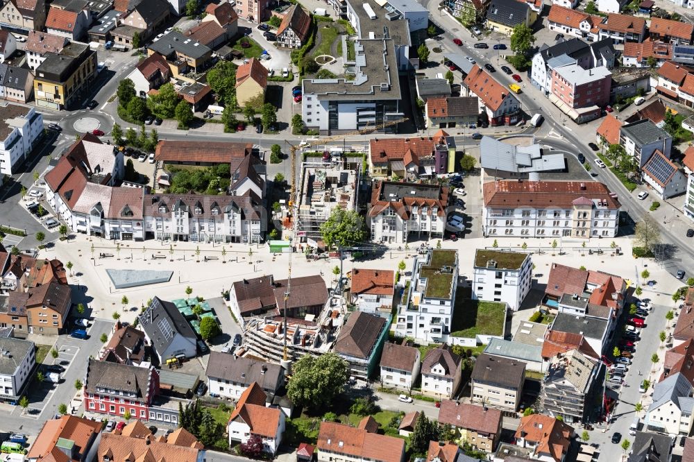 Albstadt from the bird's eye view: The market downtown in Albstadt in the state Baden-Wuerttemberg, Germany