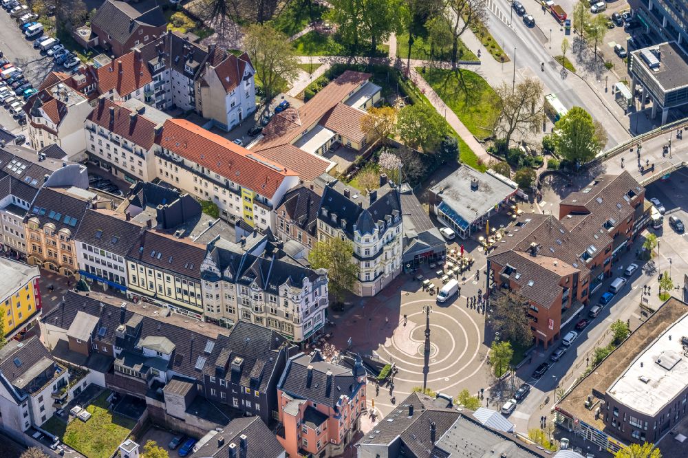 Dortmund from the bird's eye view: Marketplace Hoerde in the district Hoerde in Dortmund in the Ruhr area in the state North Rhine-Westphalia, Germany