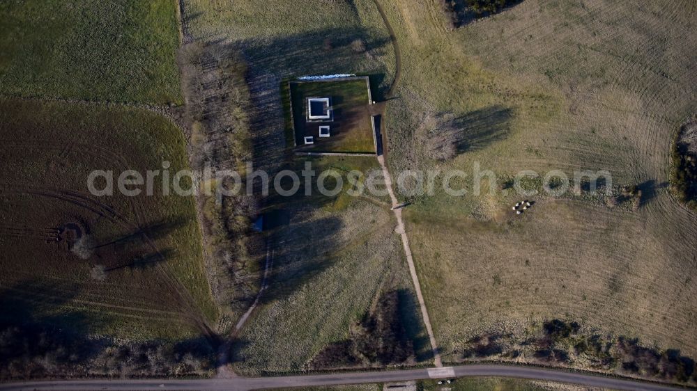 Nettersheim from above - Wall remains of Goerresburg in Nettersheim in the state North Rhine-Westphalia, Germany