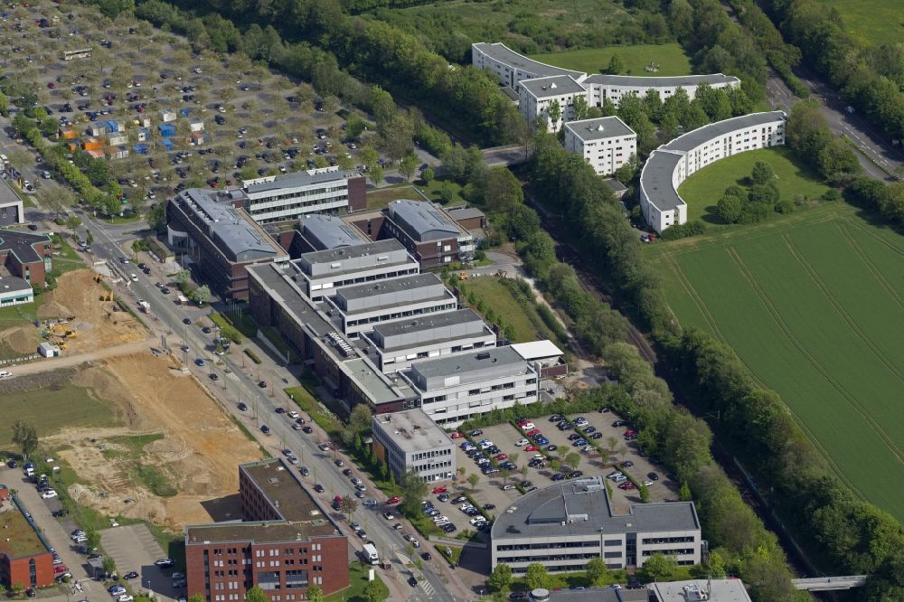 Dortmund from above - View at the Max Planck Institute of molecular Physiology in Dortmund in the federal state North Rhine-Westphalia. The Max Planck Institute of molecular Physiology is one of 80 institutes of the Max Planck Society for the Advancement of Science