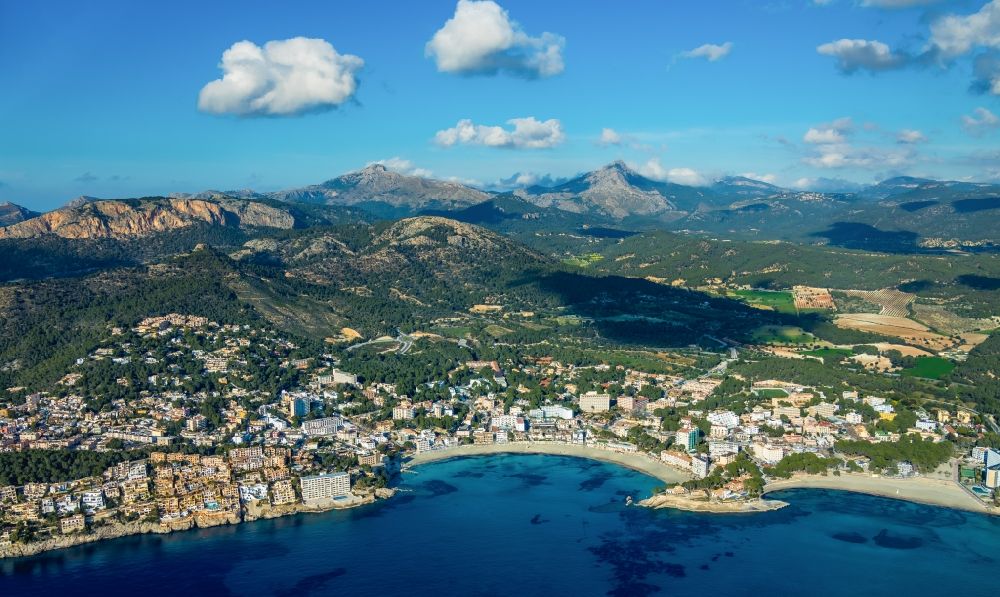 Aerial photograph Santa Ponca - Townscape on the seacoast of Balearic Sea in Santa Ponca in Balearic Islands, Spain