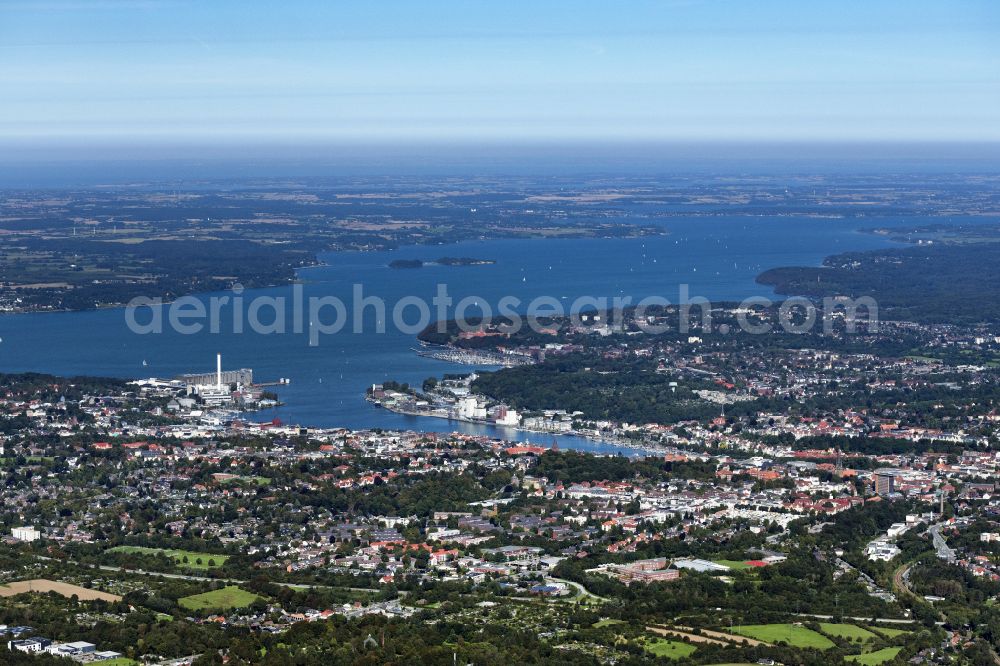 Aerial image Flensburg - Townscape on the seacoast of Flensburger Foerde in Flensburg in the state Schleswig-Holstein, Germany