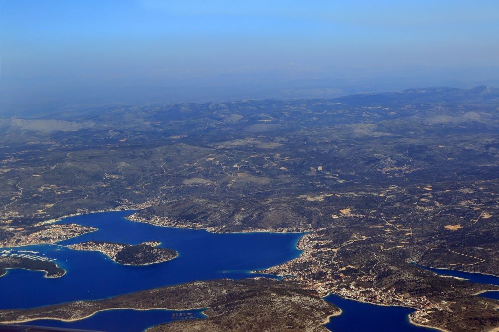 Aerial photograph Rogoznica - Townscape on the seacoast of the Mediterranean and Adriatic Sea in Rogoznica and Razanj in Sibensko-kninska zupanija, Croatia