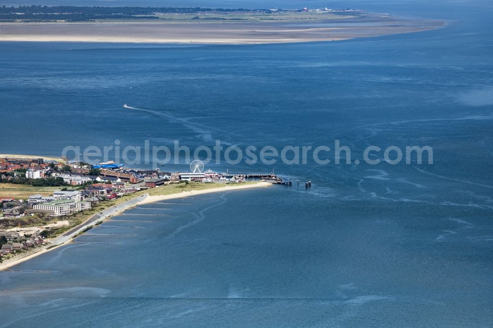 Aerial image List - Townscape on the seacoast of North Sea in List in the state Schleswig-Holstein