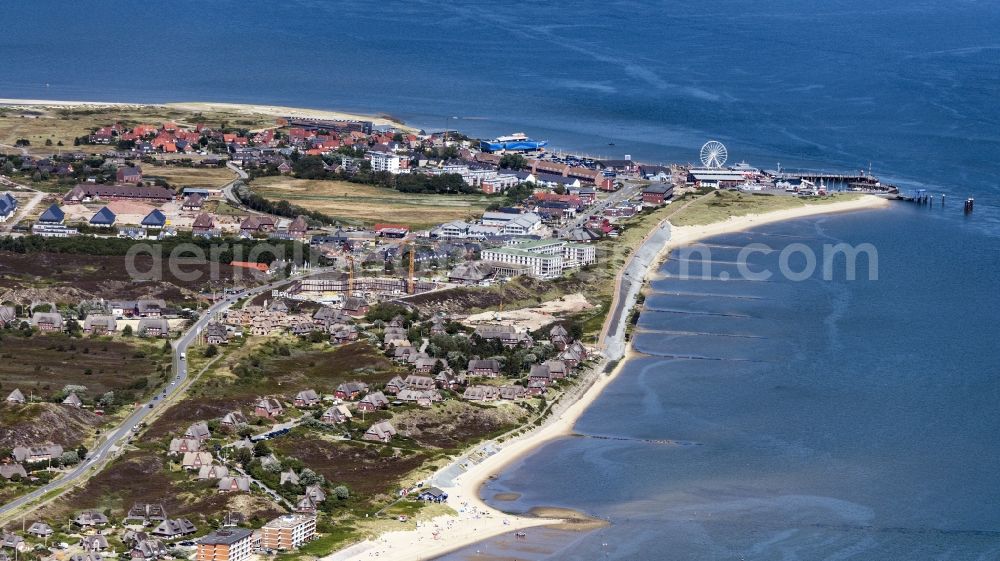 List from above - Townscape on the seacoast of North Sea in List in the state Schleswig-Holstein