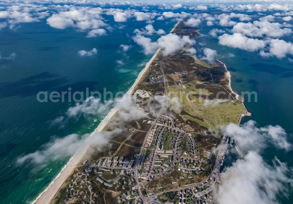 Hörnum (Sylt) from above - Townscape on the seacoast in Hoernum (Sylt) on Island Sylt in the state Schleswig-Holstein, Germany