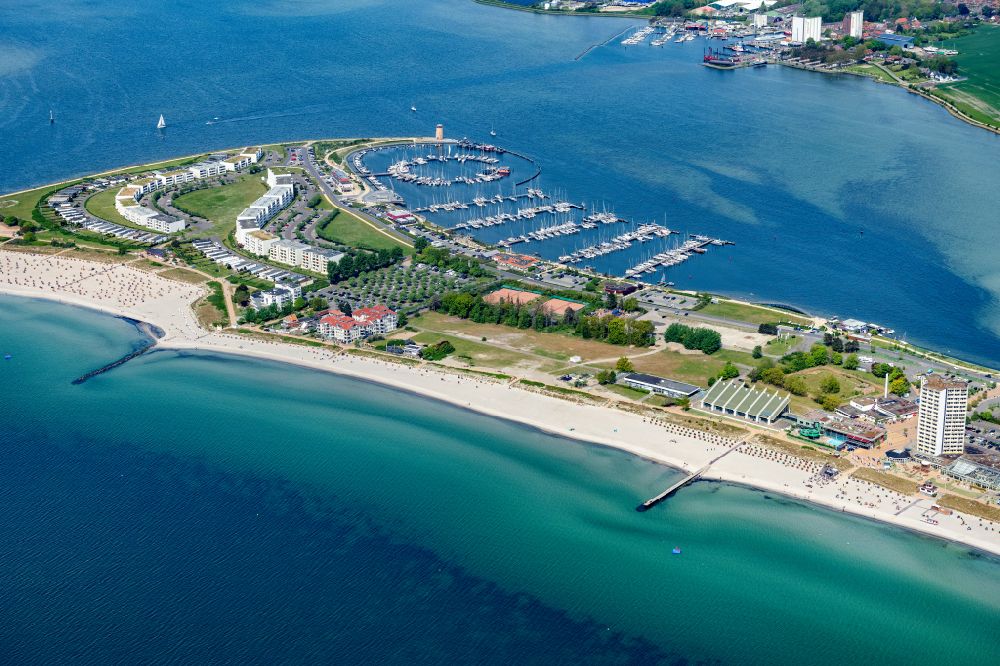 Aerial image Fehmarn - Townscape on the seacoast of Baltic Sea in Burg auf Fehmarn in the state Schleswig-Holstein