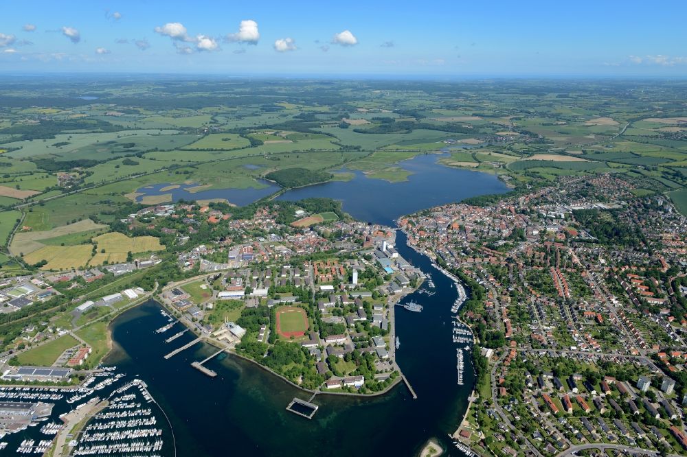 Aerial photograph Neustadt in Holstein - Townscape on the seacoast of Baltic Sea in Neustadt in Holstein in the state Schleswig-Holstein