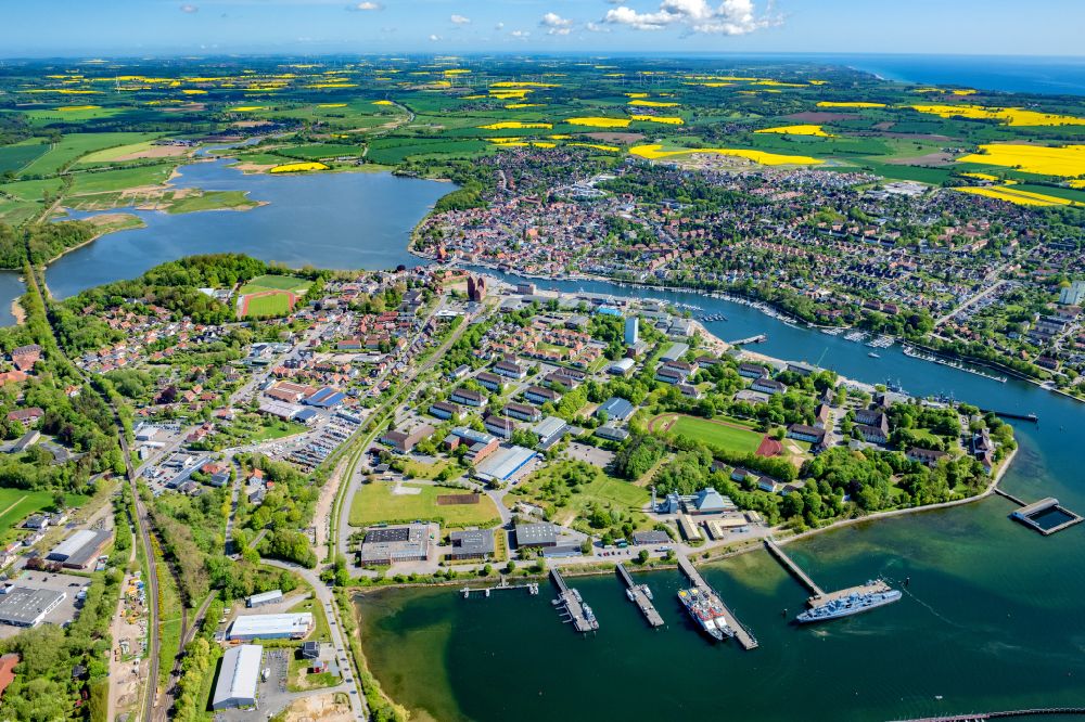 Aerial image Neustadt in Holstein - Townscape on the seacoast of Baltic Sea in Neustadt in Holstein in the state Schleswig-Holstein