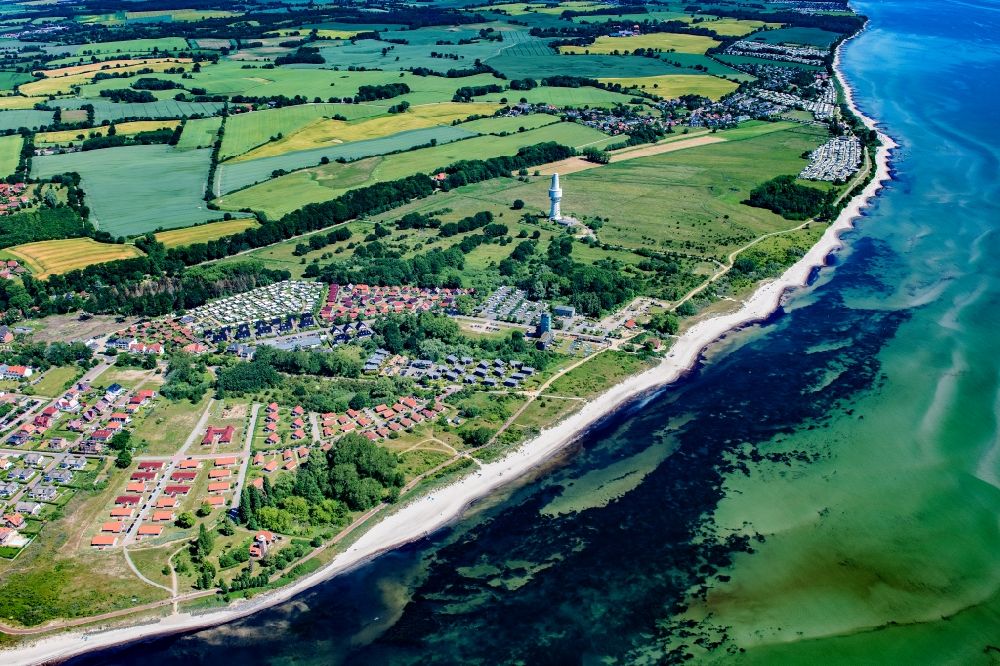 Aerial image Neustadt in Holstein - Townscape on the seacoast of Baltic Sea in Pelzerhaken in the state Schleswig-Holstein