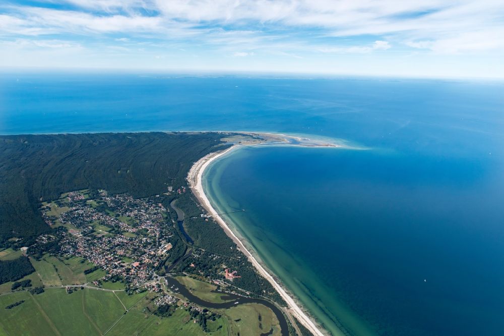 Prerow from above - Townscape Prerow on the seacoast of Baltic Sea in the state Mecklenburg - Western Pomerania