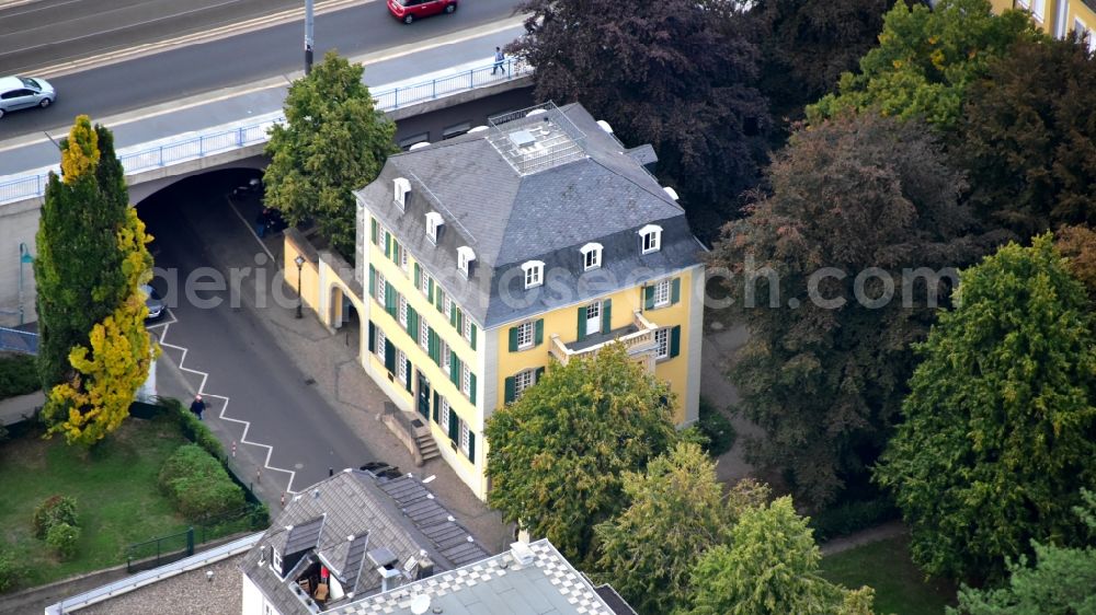 Bonn from the bird's eye view: Mehlem's house, today used as a music school, in Bonn in the state North Rhine-Westphalia, Germany
