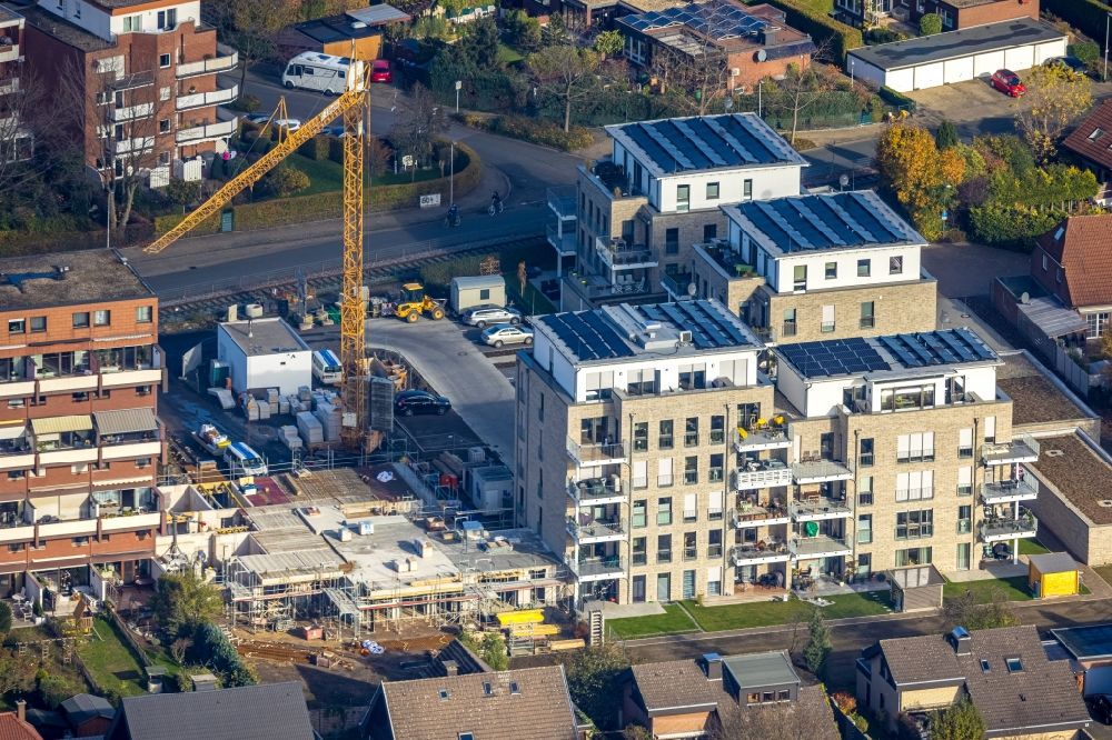 Hamm from above - Apartment building Augenweide for condominiums on Grenzweg - Alter Papelweg in Hamm in the state North Rhine-Westphalia, Germany