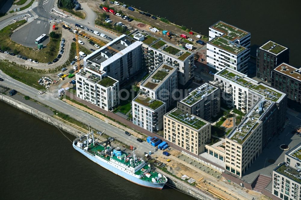 Aerial image Hamburg - Multi-family residential complex on Baakenallee in the district HafenCity in Hamburg, Germany