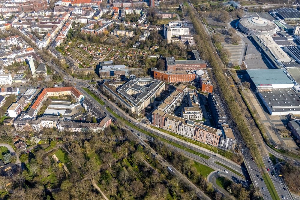 Aerial photograph Dortmund - Multi-family residential complex Berswordt- Quartier in Dortmund at Ruhrgebiet in the state North Rhine-Westphalia, Germany