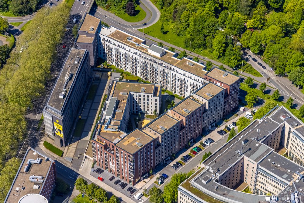 Dortmund from above - Multi-family residential complex Berswordt- Quartier in Dortmund at Ruhrgebiet in the state North Rhine-Westphalia, Germany
