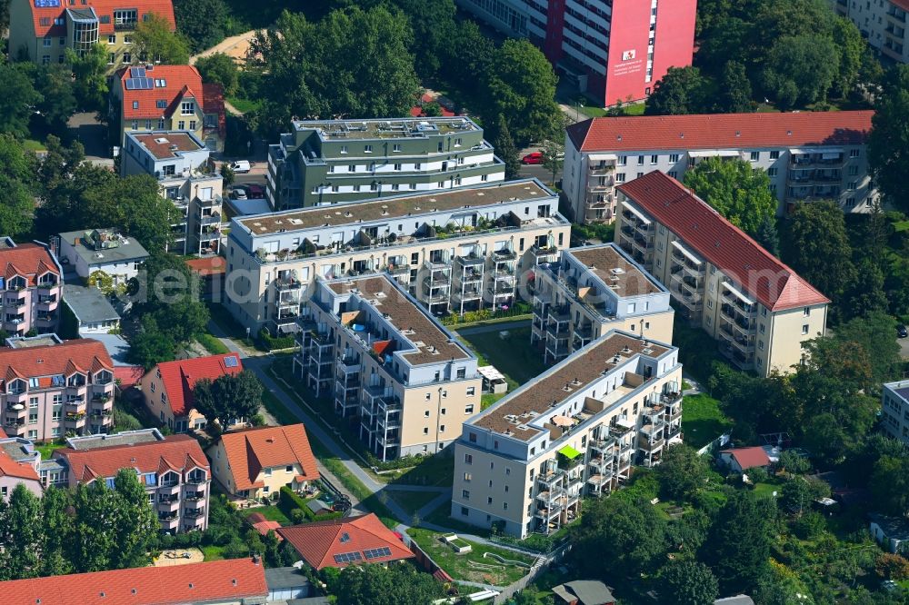 Berlin from above - New multi-family residential complex along the Einbecker Strasse in the district Lichtenberg in Berlin, Germany