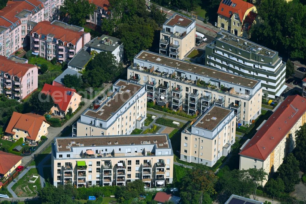 Berlin from above - New multi-family residential complex along the Einbecker Strasse in the district Lichtenberg in Berlin, Germany