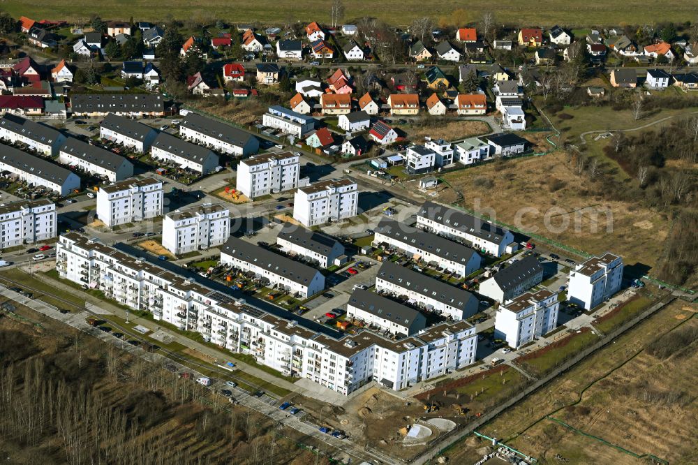Berlin from above - New multi-family residential complex MEIN FALKENBERG in the district Falkenberg in Berlin, Germany