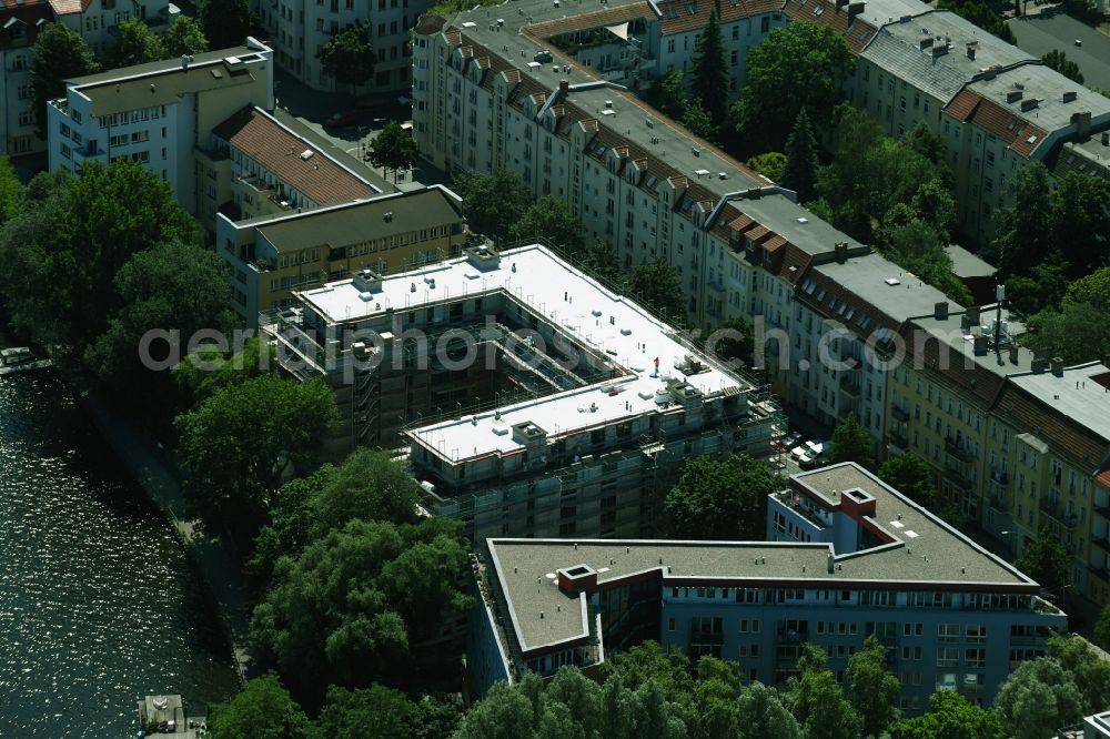 Berlin from above - Multi-family residential complex Pier 101 on Schnellerstrasse in Berlin, Germany
