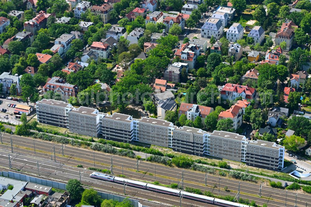 Aerial photograph Berlin - Multi-family residential complex Wandlitzstrasse Kaisergaerten in the district Karlshorst in Berlin, Germany