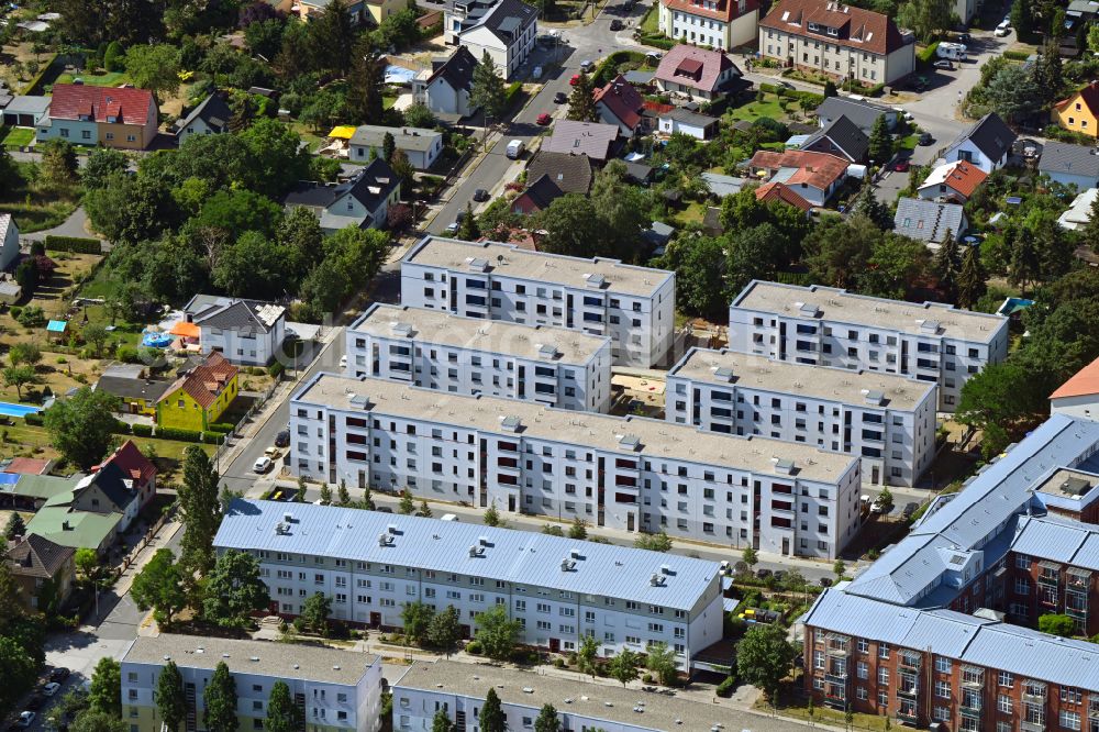 Aerial photograph Teltow - Multi-family residential complex Wohnen on Striewitzweg of Bonava Deutschland GmbH in Teltow in the state Brandenburg, Germany