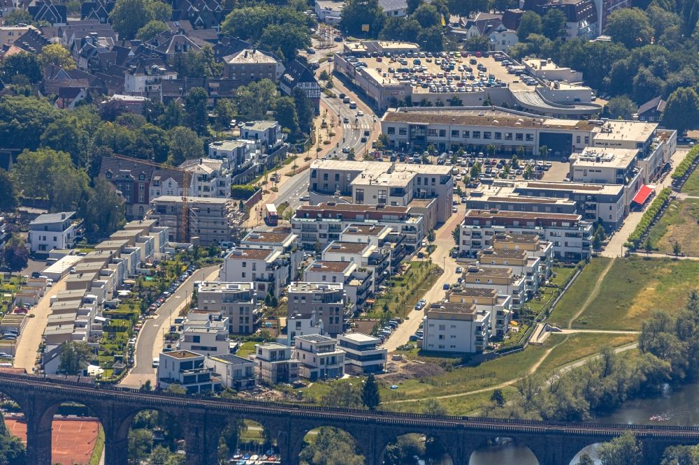 Aerial photograph Herdecke - Multi-family residential complex in residential Ufer-Viertel former Westfalia- Gelaende in the district Westende in Herdecke in the state North Rhine-Westphalia