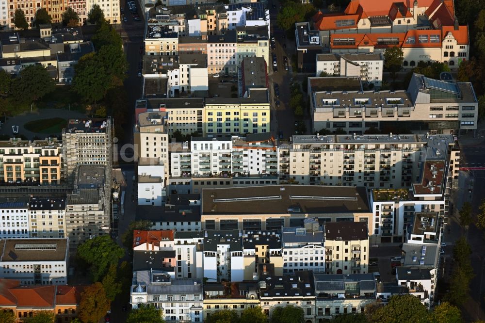 Aerial image Magdeburg - Build a new multi-family residential complex Breiter Weg - Danzstrasse in Magdeburg in the state Saxony-Anhalt, Germany
